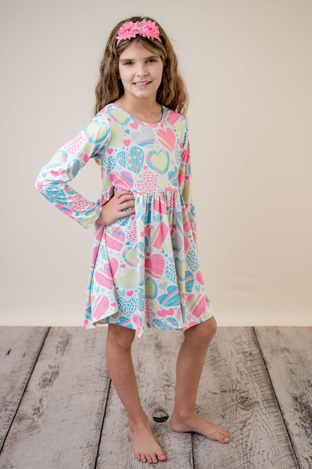 EMILY VALENTINE RAINBOW TWIRL DRESS