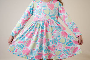 EMILY VALENTINE RAINBOW TWIRL DRESS