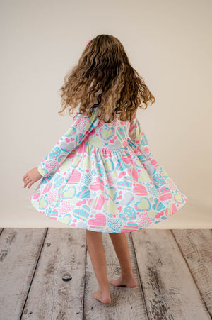 EMILY VALENTINE RAINBOW TWIRL DRESS