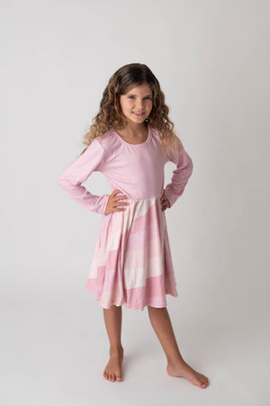 BLUSH RAINBOW TWIRLY DRESS