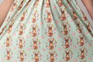 MINT BUNNY FLORAL NIGHTGOWN (OPTIONAL DOLL NIGHTGOWN)