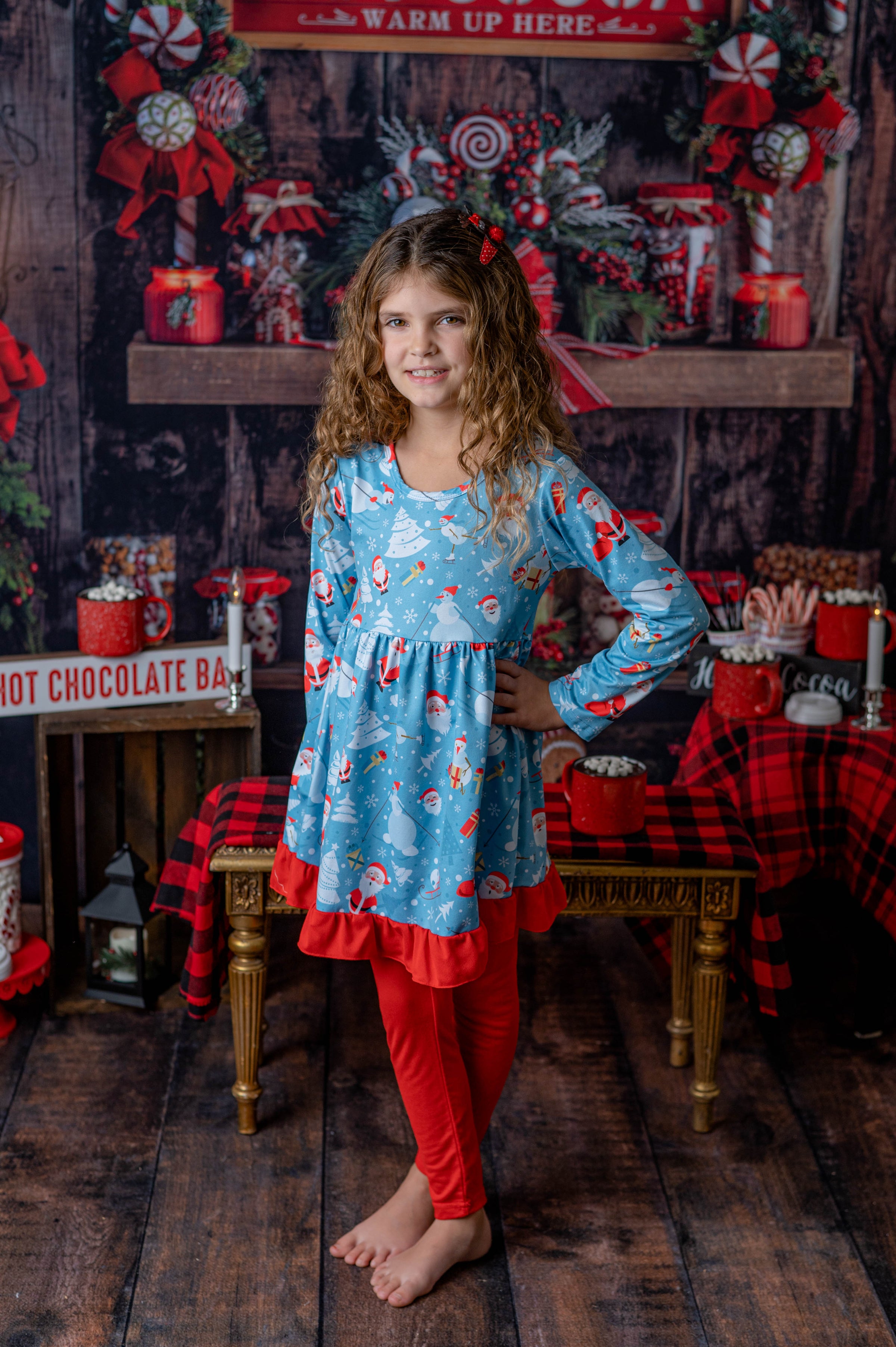 Little girls sales christmas leggings