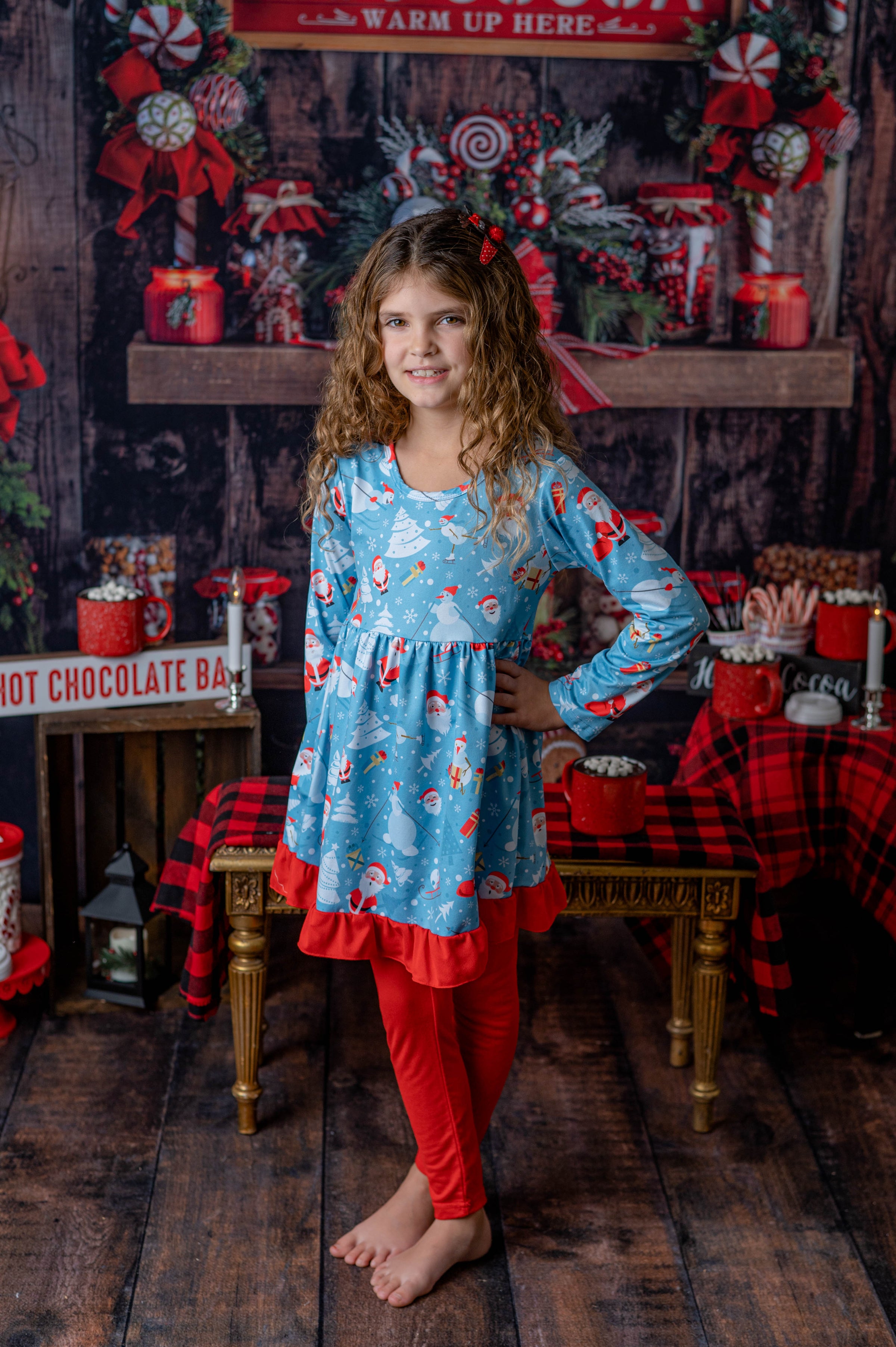 CHRISTMAS SANTA LEGGINGS SET – Hunny Bee Kids – New York (NY), USA