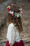 PARIS LACE TOP AND MAXI TULLE SKIRT - WINE