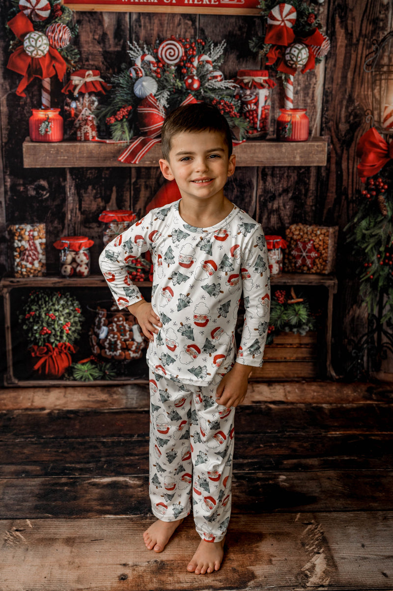 SANTA & CHRISTMAS TREES PJS