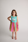 BUNNY RAINBOW TUTU DRESS