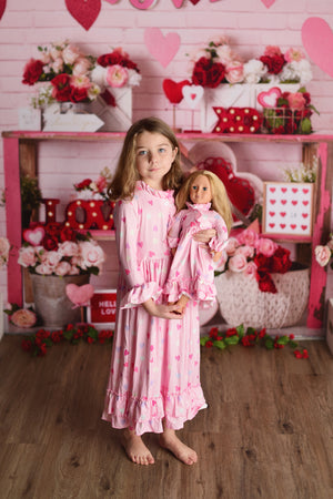 VALENTINE PINK PURPLE HEART LOUNGWEAR