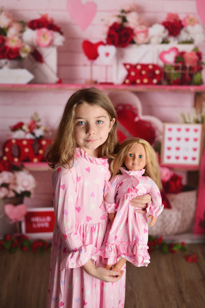 VALENTINE PINK PURPLE HEART LOUNGWEAR