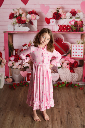 VALENTINE PINK PURPLE HEART LOUNGWEAR