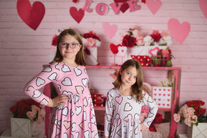 LILLY VALENTINE HEARTS DRESS - GREY