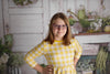 YELLOW GINGHAM TWIRLY DRESS