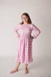 MOON & STAR LONG SLEEVES NIGHTGOWN- PINK