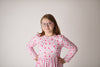 MOON & STAR LONG SLEEVES NIGHTGOWN- PINK
