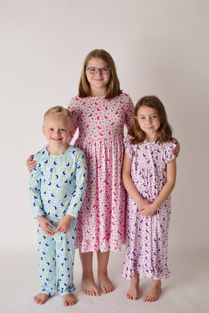 MOON & STAR PAJAMAS - BLUE