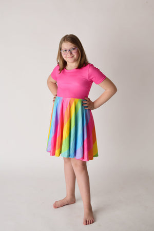 TAMMY RAINBOW TWIRLY DRESS