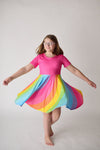 TAMMY RAINBOW TWIRLY DRESS