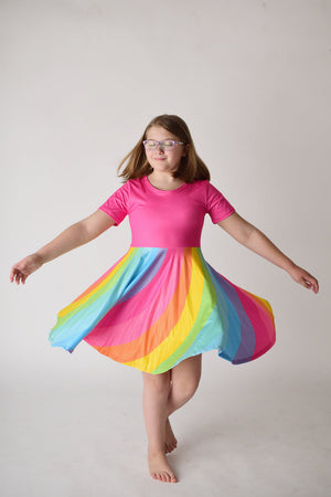 TAMMY RAINBOW TWIRLY DRESS