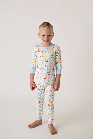 MOON & STAR BAMBOO PAJAMAS - BLUE