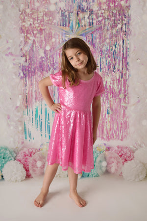 EVA PINK SPARKLE DRESS