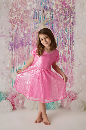 EVA PINK SPARKLE DRESS