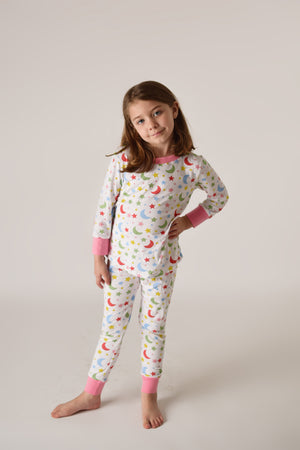 MOON & STAR BAMBOO PAJAMAS - PINK