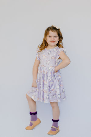PURPLE CATS DRESS