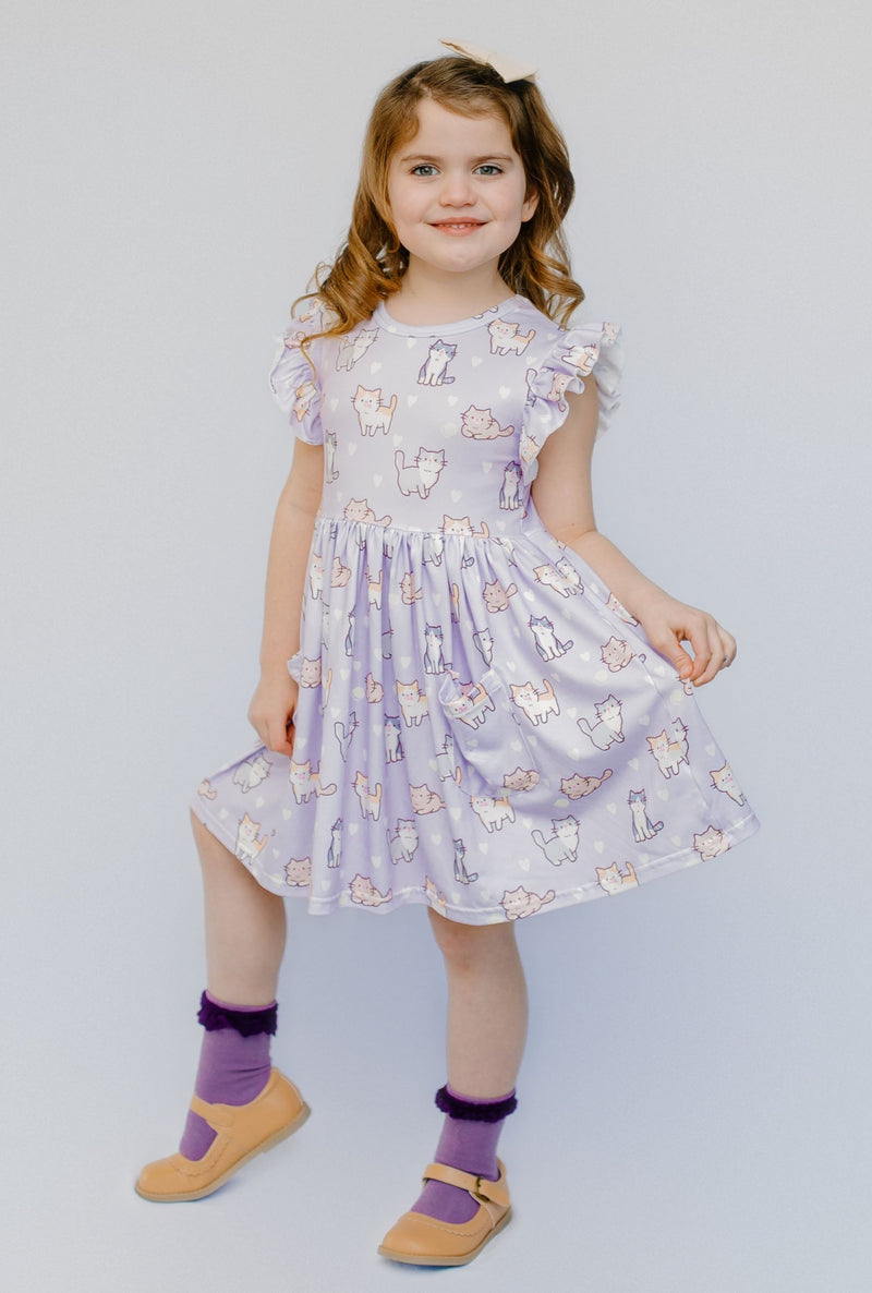 PURPLE CATS DRESS