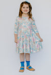 EASTER FLORAL BUNNIES DRESS