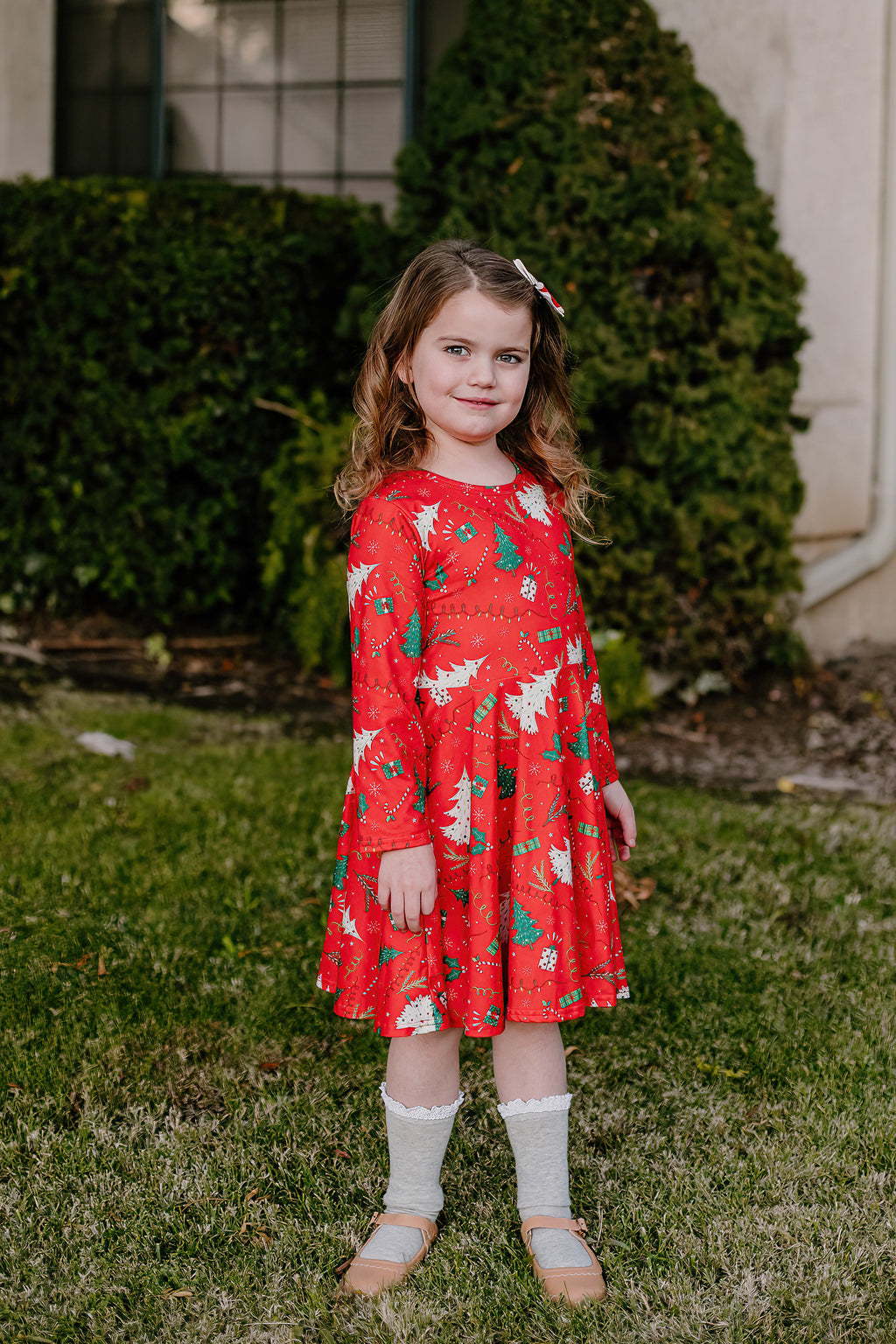 CHRISTMAS TREE TWIRLY DRESS