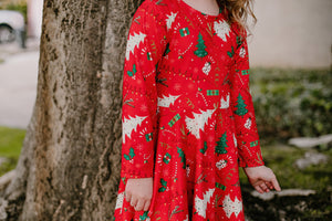 CHRISTMAS TREE TWIRLY DRESS
