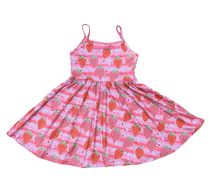 STRAWBERRY TANK TWIRL DRESS