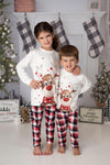 FAMILY RUDOLPH PLAID PJ SETS