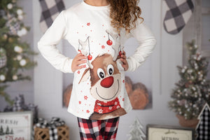 FAMILY RUDOLPH PLAID PJ SETS