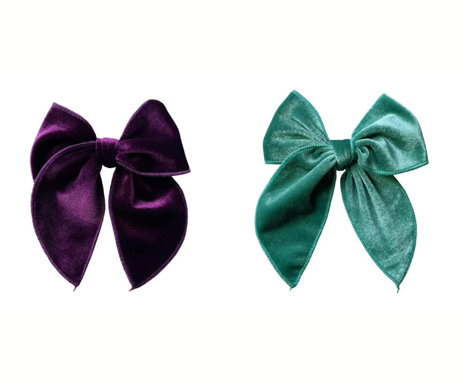 SAILOR BOW - TEAL & PURPLE