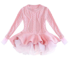 PEPLUM TUTU SWEATER DRESS  - LIGHT PINK